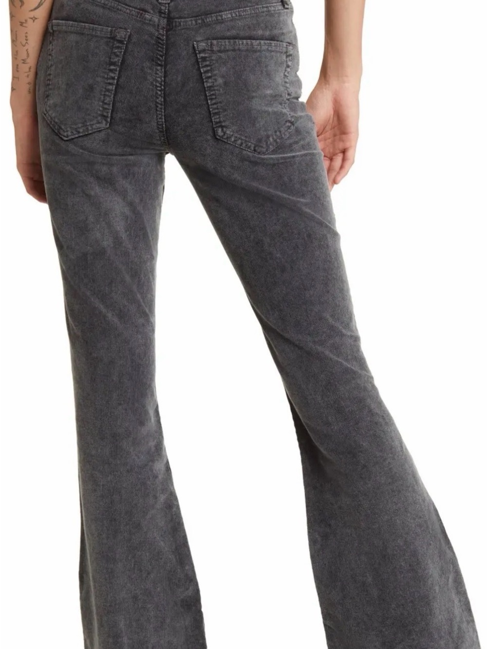 BDG High-Rise Flare Jeans in Washed Charcoal Black